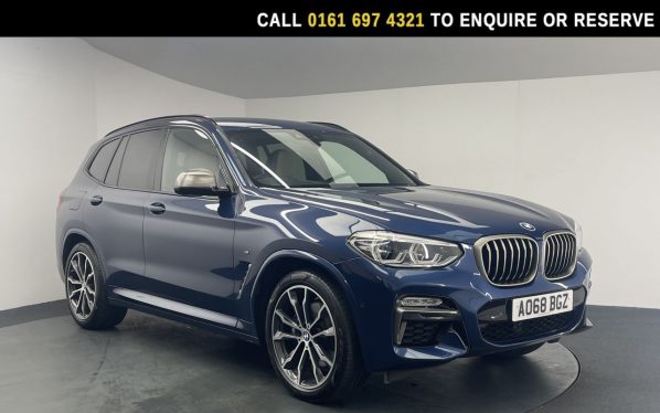 Used 2018 BLUE BMW X3 SUV 3.0 M40i SUV 5dr Petrol Auto xDrive Euro 6 (s/s) (360 ps) (reg. 2018-09-15) for sale in Manchester