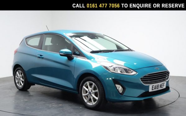 Used 2018 BLUE FORD FIESTA Hatchback 1.1 Ti-VCT Zetec Hatchback 3dr Petrol Manual Euro 6 (s/s) (85 ps) (reg. 2018-04-30) for sale in Stockport