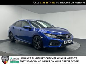 Used 2018 BLUE HONDA CIVIC Hatchback 1.5 VTEC Turbo GPF Sport Hatchback 5dr Petrol Manual Euro 6 (s/s) (182 ps) (reg. 2018-08-11) for sale in Manchester