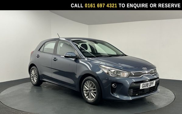Used 2018 BLUE KIA RIO Hatchback 1.0 T-GDi 2 Hatchback 5dr Petrol Manual Euro 6 (s/s) (99 bhp) (reg. 2018-03-16) for sale in Manchester