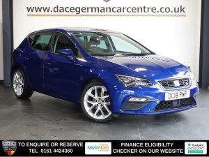 Used 2018 BLUE SEAT LEON Hatchback 1.4 TSI FR Technology Hatchback 5dr Petrol Manual Euro 6 (s/s) (125 ps) (reg. 2018-08-10) for sale in Altrincham