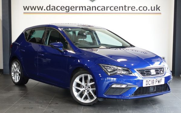 Used 2018 BLUE SEAT LEON Hatchback 1.4 TSI FR Technology Hatchback 5dr Petrol Manual Euro 6 (s/s) (125 ps) (reg. 2018-08-10) for sale in Altrincham