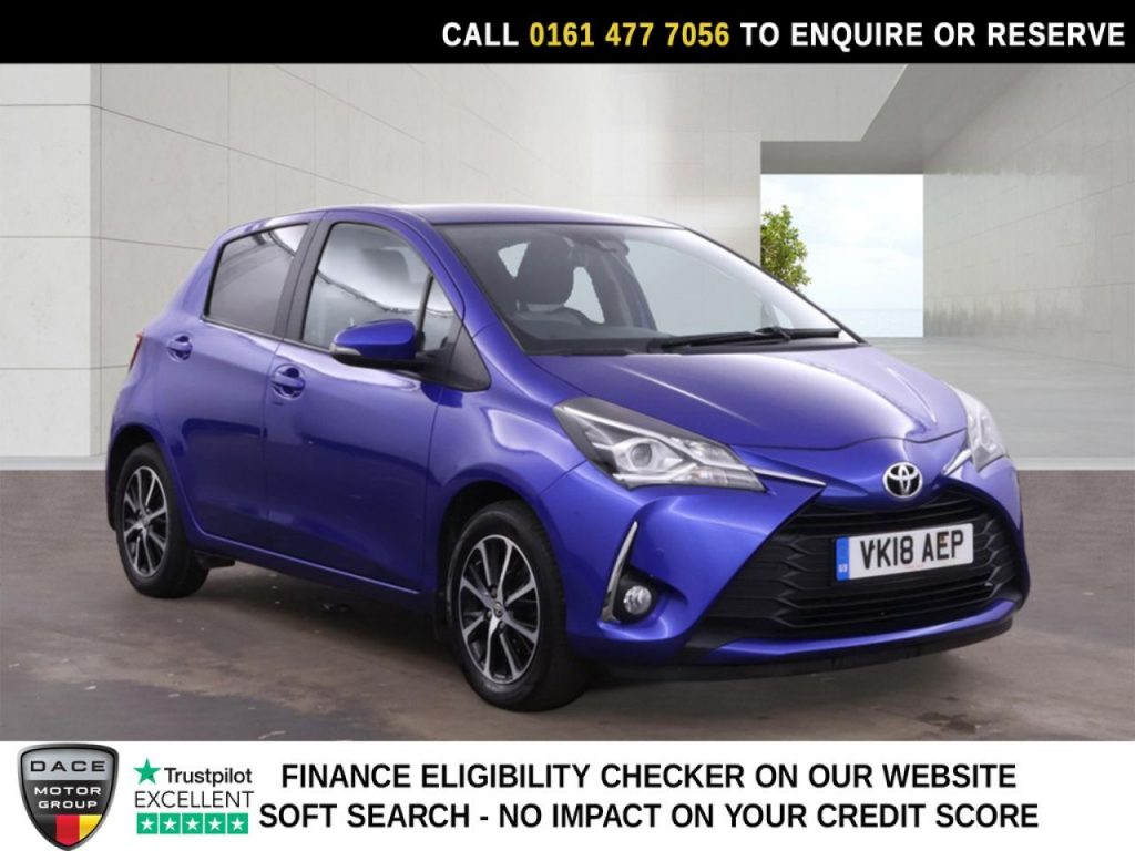 Used 2018 BLUE TOYOTA YARIS Hatchback 1.5 VVT-i Icon Tech Hatchback 5dr Petrol Manual Euro 6 (111 ps) (reg. 2018-03-26) for sale in Stockport