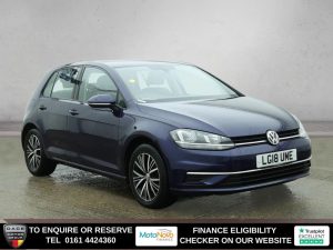 Used 2018 BLUE VOLKSWAGEN GOLF Hatchback 1.4 TSI SE Nav Hatchback 5dr Petrol DSG Euro 6 (s/s) (125 ps) (reg. 2018-03-29) for sale in Altrincham