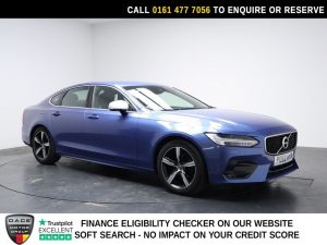 Used 2018 BLUE VOLVO S90 Saloon 2.0 D4 R-Design Saloon 4dr Diesel Auto Euro 6 (s/s) (190 ps) (reg. 2018-10-07) for sale in Stockport