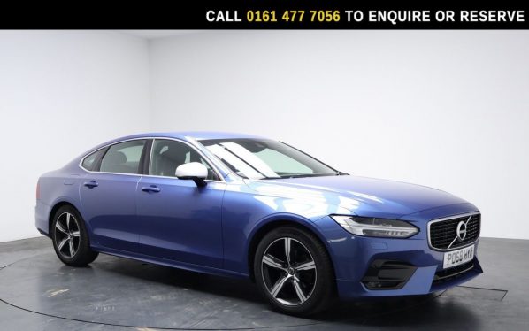 Used 2018 BLUE VOLVO S90 Saloon 2.0 D4 R-Design Saloon 4dr Diesel Auto Euro 6 (s/s) (190 ps) (reg. 2018-10-07) for sale in Stockport