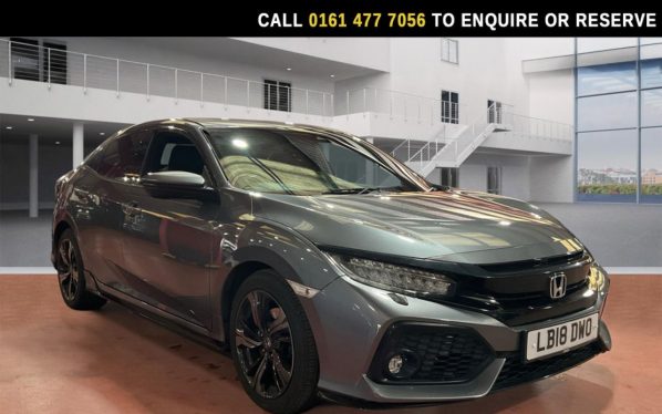 Used 2018 GREY HONDA CIVIC Hatchback 1.5 VTEC Turbo GPF Sport Hatchback 5dr Petrol Manual Euro 6 (s/s) (182 ps) (reg. 2018-08-13) for sale in Stockport