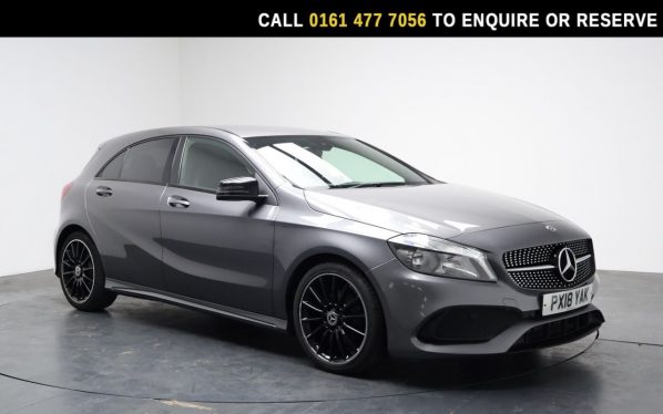 Used 2018 GREY MERCEDES-BENZ A-CLASS Hatchback 1.6 A200 AMG Line Hatchback 5dr Petrol 7G-DCT Euro 6 (s/s) (156 ps) (reg. 2018-03-27) for sale in Stockport