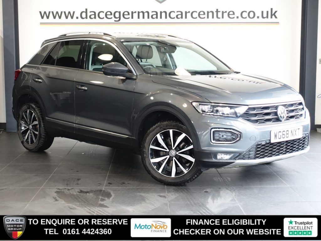 Used 2018 GREY VOLKSWAGEN T-ROC SUV 1.0 TSI SEL SUV 5dr Petrol Manual Euro 6 (s/s) (115 ps) (reg. 2018-11-29) for sale in Altrincham