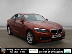 Used 2018 ORANGE BMW 2 SERIES Coupe 1.5 218i SE Coupe 2dr Petrol Manual Euro 6 (s/s) (136 ps) (reg. 2018-06-12) for sale in Altrincham