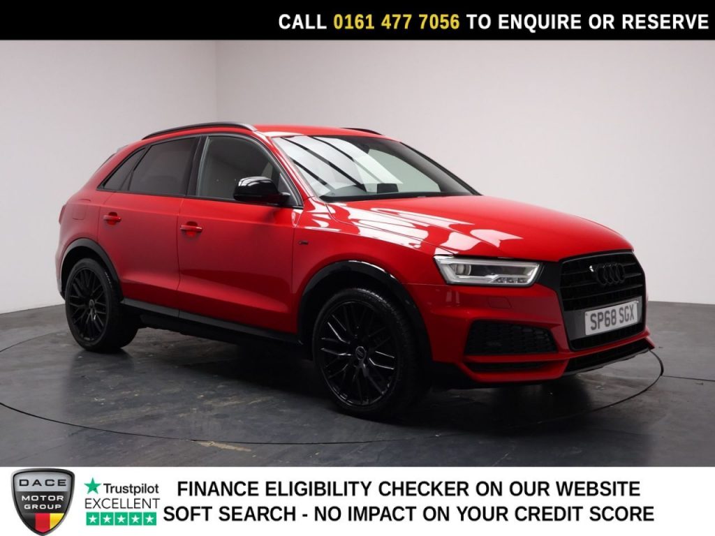 Used 2018 RED AUDI Q3 SUV 2.0 TDI Black Edition SUV 5dr Diesel Manual Euro 6 (s/s) (150 ps) (reg. 2018-09-17) for sale in Stockport
