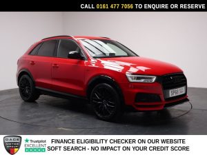 Used 2018 RED AUDI Q3 SUV 2.0 TDI Black Edition SUV 5dr Diesel Manual Euro 6 (s/s) (150 ps) (reg. 2018-09-17) for sale in Stockport