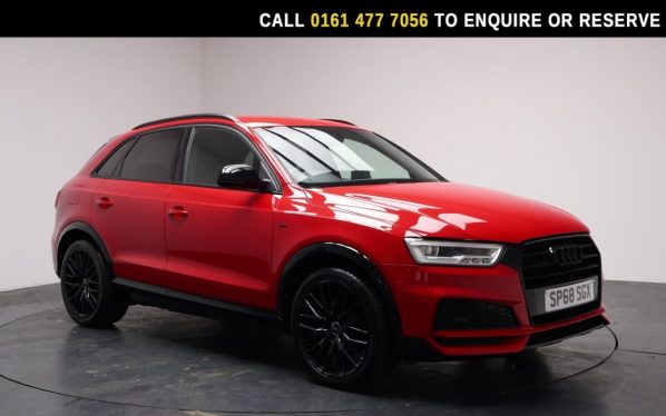 Used 2018 RED AUDI Q3 SUV 2.0 TDI Black Edition SUV 5dr Diesel Manual Euro 6 (s/s) (150 ps) (reg. 2018-09-17) for sale in Stockport