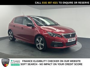 Used 2018 RED PEUGEOT 308 Hatchback 1.2 PureTech GT Line Hatchback 5dr Petrol Manual Euro 6 (s/s) (130 ps) (reg. 2018-10-25) for sale in Manchester