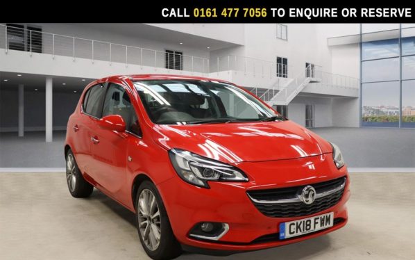 Used 2018 RED VAUXHALL CORSA Hatchback 1.4i ecoFLEX Elite Hatchback 5dr Petrol Auto Euro 6 (90 ps) (reg. 2018-04-30) for sale in Stockport