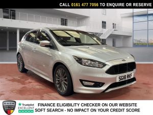 Used 2018 SILVER FORD FOCUS Hatchback 1.0T EcoBoost ST-Line Hatchback 5dr Petrol Manual Euro 6 (s/s) (140 ps) (reg. 2018-03-17) for sale in Stockport