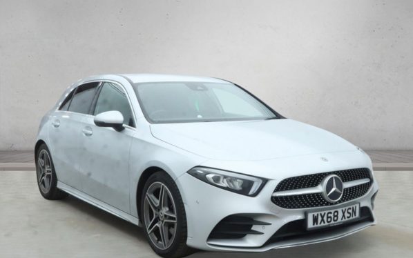 Used 2018 SILVER MERCEDES-BENZ A-CLASS Hatchback 1.5 A180d AMG Line (Executive) Hatchback 5dr Diesel 7G-DCT Euro 6 (s/s) (116 ps) (reg. 2018-11-23) for sale in Altrincham