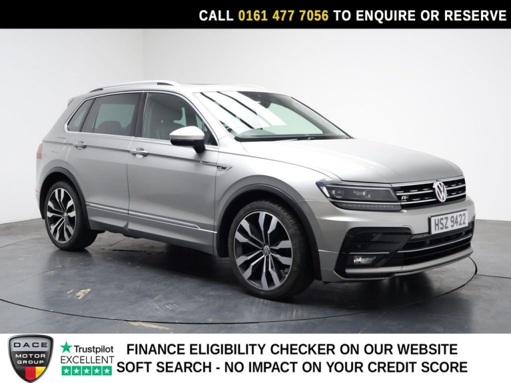 Used 2018 SILVER VOLKSWAGEN TIGUAN SUV 2.0 TDI R-Line SUV 5dr Diesel DSG Euro 6 (s/s) (150 ps) (reg. 2018-03-13) for sale in Stockport