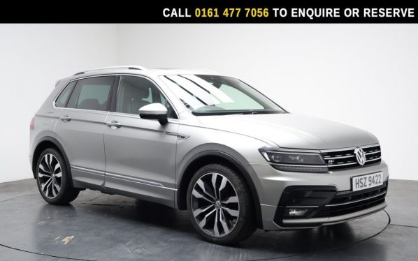 Used 2018 SILVER VOLKSWAGEN TIGUAN SUV 2.0 TDI R-Line SUV 5dr Diesel DSG Euro 6 (s/s) (150 ps) (reg. 2018-03-13) for sale in Stockport