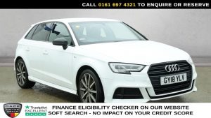 Used 2018 WHITE AUDI A3 Hatchback 1.0 TFSI Black Edition Sportback 5dr Petrol Manual Euro 6 (s/s) (116 ps) (reg. 2018-06-16) for sale in Manchester