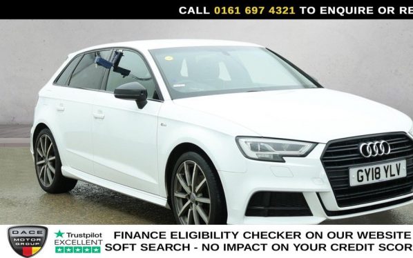 Used 2018 WHITE AUDI A3 Hatchback 1.0 TFSI Black Edition Sportback 5dr Petrol Manual Euro 6 (s/s) (116 ps) (reg. 2018-06-16) for sale in Manchester