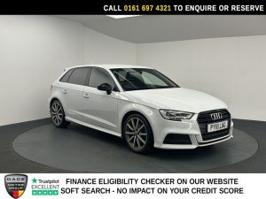 Used 2018 WHITE AUDI A3 Hatchback 1.5 TFSI CoD Black Edition Sportback 5dr Petrol Manual Euro 6 (s/s) (150 ps) (reg. 2018-07-20) for sale in Manchester