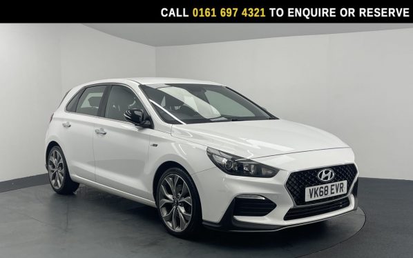 Used 2018 WHITE HYUNDAI I30 Hatchback 1.4 T-GDi N Line Euro 6 (s/s) 5dr (reg. 2018-09-28) for sale in Manchester