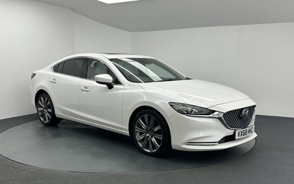 Used 2018 WHITE MAZDA MAZDA6 Saloon 2.2 SKYACTIV-D GT Sport Nav+ Saloon 4dr Diesel Auto Euro 6 (s/s) (184 ps) (reg. 2018-09-04) for sale in Manchester
