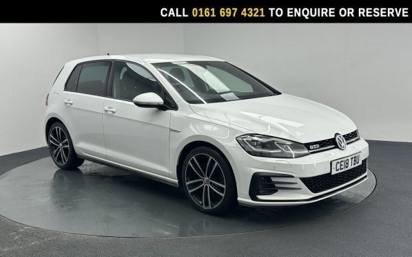 Used 2018 WHITE VOLKSWAGEN GOLF Hatchback 2.0 TDI GTD Hatchback 5dr Diesel Manual Euro 6 (s/s) (184 ps) (reg. 2018-03-29) for sale in Manchester