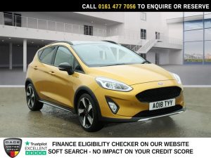 Used 2018 YELLOW FORD FIESTA Hatchback 1.0T EcoBoost Active B and O Play Hatchback 5dr Petrol Manual Euro 6 (s/s) (125 ps) (reg. 2018-04-30) for sale in Stockport