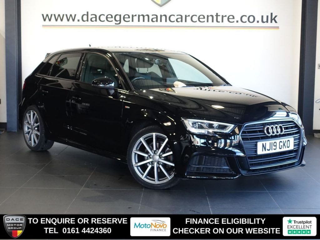 Used 2019 BLACK AUDI A3 Hatchback 1.0 TFSI 30 Black Edition Sportback 5dr Petrol Manual Euro 6 (s/s) (116 ps) (reg. 2019-03-25) for sale in Altrincham