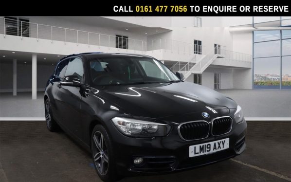 Used 2019 BLACK BMW 1 SERIES Hatchback 1.5 118i GPF Sport Hatchback 3dr Petrol Auto Euro 6 (s/s) (136 ps) (reg. 2019-03-29) for sale in Stockport
