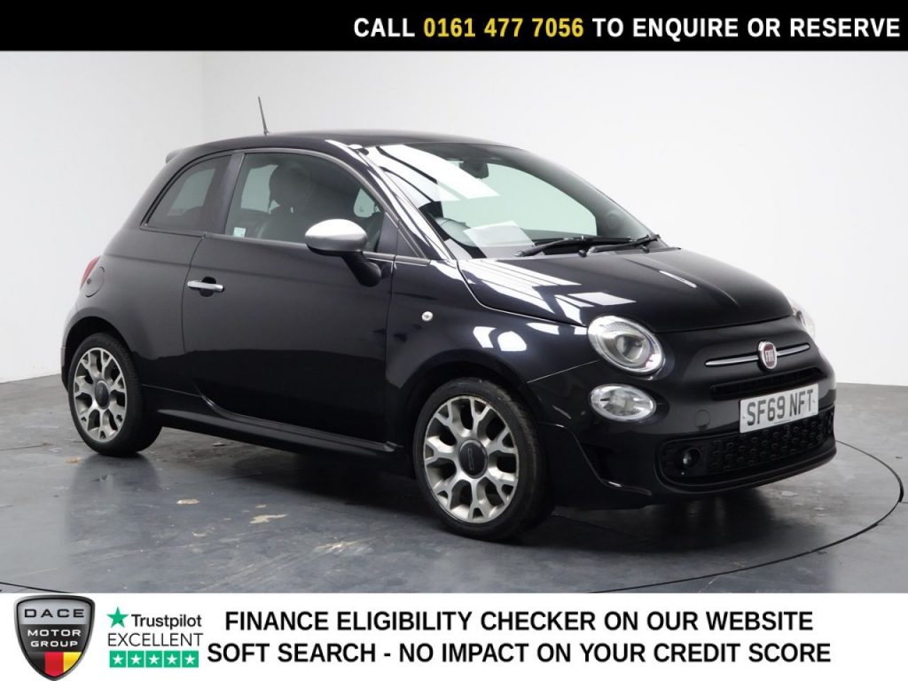 Used 2019 BLACK FIAT 500 Hatchback 1.2 Rock Star Hatchback 3dr Petrol Manual Euro 6 (s/s) (69 bhp) (reg. 2019-11-18) for sale in Stockport