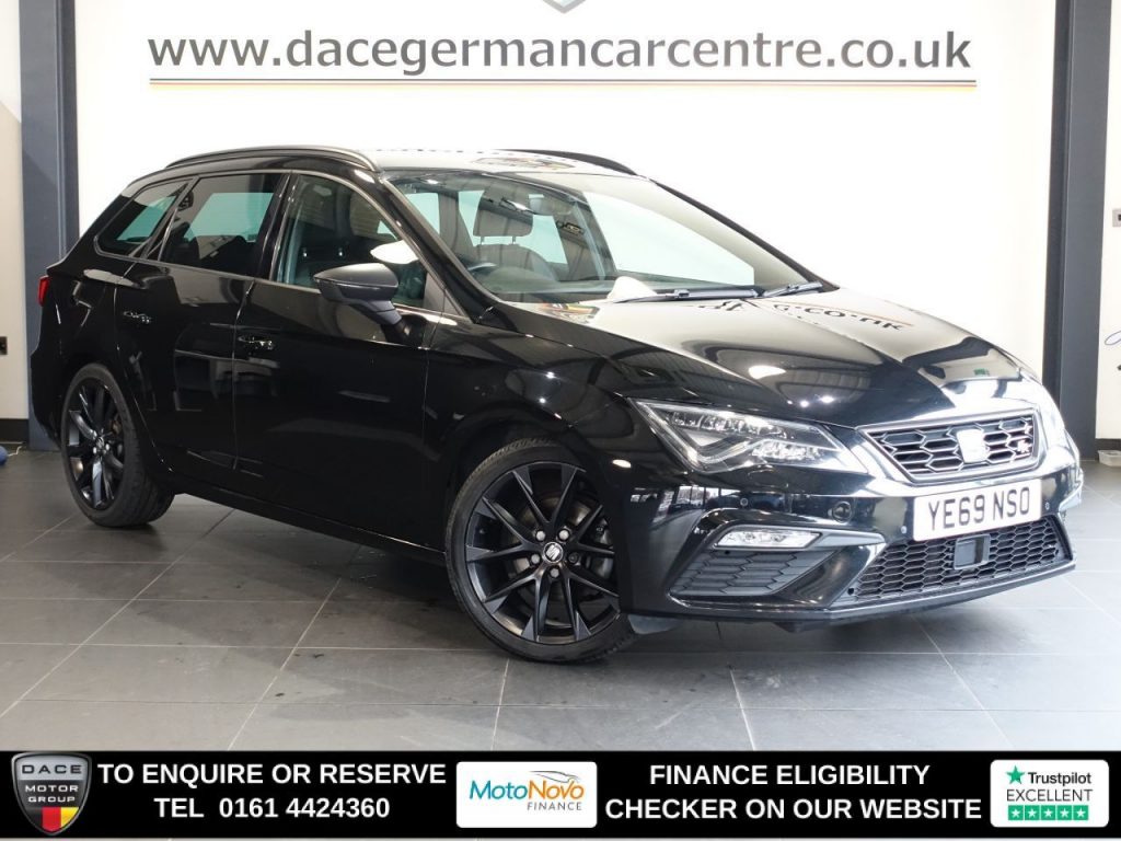 Used 2019 BLACK SEAT LEON Estate 1.5 TSI EVO FR Black Edition Estate 5dr Petrol Manual Euro 6 (s/s) (150 ps) (reg. 2019-11-25) for sale in Altrincham