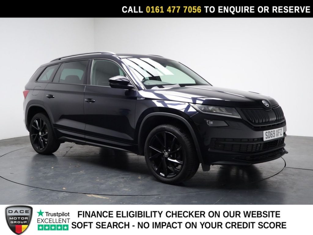 Used 2019 BLACK SKODA KODIAQ SUV 2.0 TDI SportLine SUV 5dr Diesel DSG 4WD Euro 6 (s/s) (7 Seat) (150 ps) (reg. 2019-11-14) for sale in Stockport