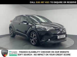 Used 2019 BLACK TOYOTA C-HR SUV 1.8 VVT-h Design SUV 5dr Petrol Hybrid CVT Euro 6 (s/s) (122 ps) (reg. 2019-08-08) for sale in Manchester