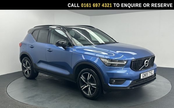Used 2019 BLUE VOLVO XC40 SUV 1.5 T3 R-Design SUV 5dr Petrol Manual Euro 6 (s/s) (156 ps) (reg. 2019-03-20) for sale in Manchester