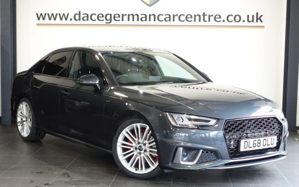 Used 2019 GREY AUDI A4 Saloon 2.0 TDI 35 S line Saloon 4dr Diesel S Tronic Euro 6 (s/s) (150 ps) (reg. 2019-02-19) for sale in Altrincham