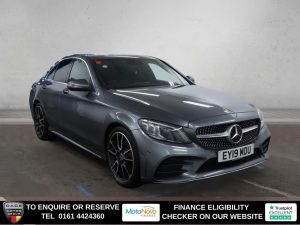Used 2019 GREY MERCEDES-BENZ C-CLASS Saloon 2.0 C220d AMG Line (Premium) Saloon 4dr Diesel G-Tronic+ Euro 6 (s/s) (194 ps) (reg. 2019-03-01) for sale in Altrincham