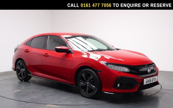 Used 2019 RED HONDA CIVIC Hatchback 1.5 VTEC Turbo GPF Sport Hatchback 5dr Petrol Manual Euro 6 (s/s) (182 ps) (reg. 2019-03-14) for sale in Stockport