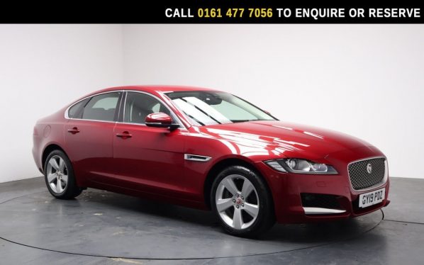 Used 2019 RED JAGUAR XF Saloon 2.0i Portfolio GPF Saloon 4dr Petrol Auto Euro 6 (s/s) (250 ps) (reg. 2019-03-12) for sale in Stockport