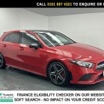 Used 2019 RED MERCEDES-BENZ A-CLASS Hatchback 2.0 A35 AMG (Executive) Hatchback 5dr Petrol SpdS DCT 4MATIC Euro 6 (s/s) (306 ps) (reg. 2019-12-27) for sale in Manchester