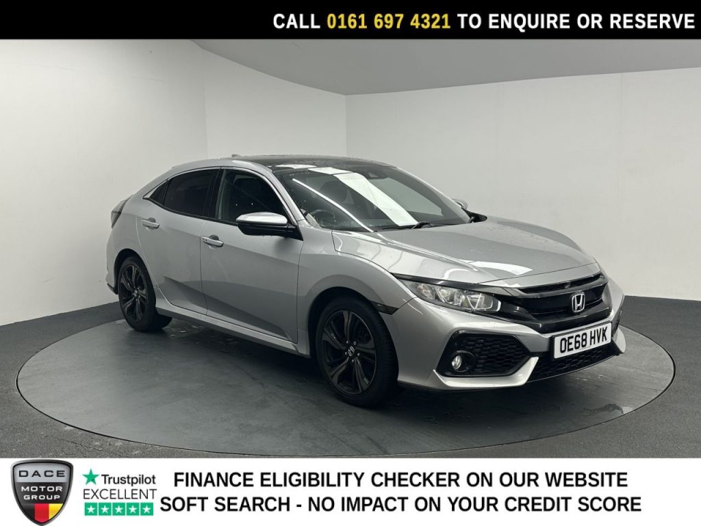 Used 2019 SILVER HONDA CIVIC Hatchback 1.0 VTEC Turbo EX Hatchback 5dr Petrol Manual Euro 6 (s/s) (129 ps) (reg. 2019-01-03) for sale in Manchester