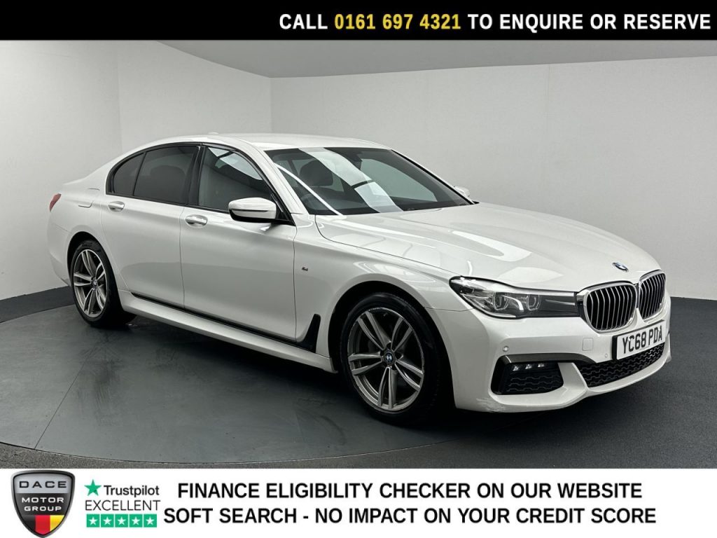 Used 2019 WHITE BMW 7 SERIES Saloon 3.0 730d M Sport Saloon 4dr Diesel Auto Euro 6 (s/s) (265 ps) (reg. 2019-02-15) for sale in Manchester