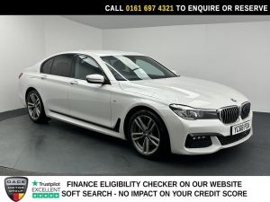 Used 2019 WHITE BMW 7 SERIES Saloon 3.0 730d M Sport Saloon 4dr Diesel Auto Euro 6 (s/s) (265 ps) (reg. 2019-02-15) for sale in Manchester