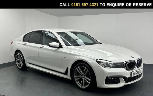 Used 2019 WHITE BMW 7 SERIES Saloon 3.0 730d M Sport Saloon 4dr Diesel Auto Euro 6 (s/s) (265 ps) (reg. 2019-02-15) for sale in Manchester