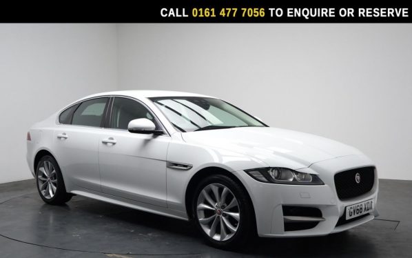 Used 2019 WHITE JAGUAR XF Saloon 2.0i R-Sport GPF Saloon 4dr Petrol Auto Euro 6 (s/s) (250 ps) (reg. 2019-02-05) for sale in Stockport