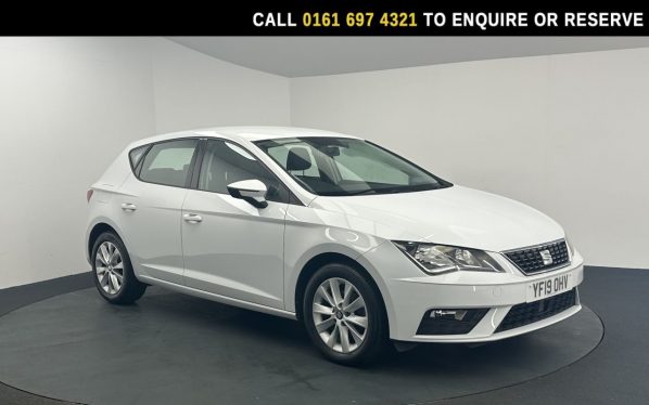 Used 2019 WHITE SEAT LEON Hatchback 1.0 TSI SE Hatchback 5dr Petrol Manual Euro 6 (s/s) (115 ps) (reg. 2019-04-12) for sale in Manchester