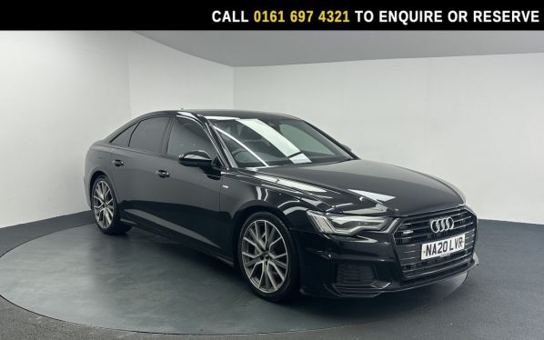 Used 2020 BLACK AUDI A6 SALOON Saloon 3.0 TDI V6 50 Black Edition Saloon 4dr Diesel Tiptronic quattro Euro 6 (s/s) (286 ps) (reg. 2020-06-29) for sale in Manchester