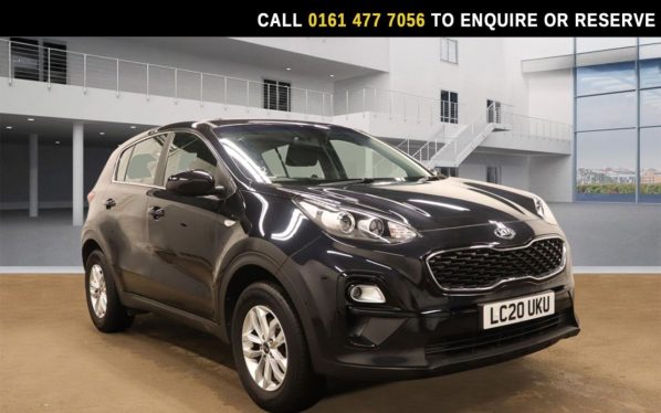 Used 2020 BLACK KIA SPORTAGE SUV 1.6 GDi 1 SUV 5dr Petrol Manual Euro 6 (s/s) (130 bhp) (reg. 2020-06-30) for sale in Stockport